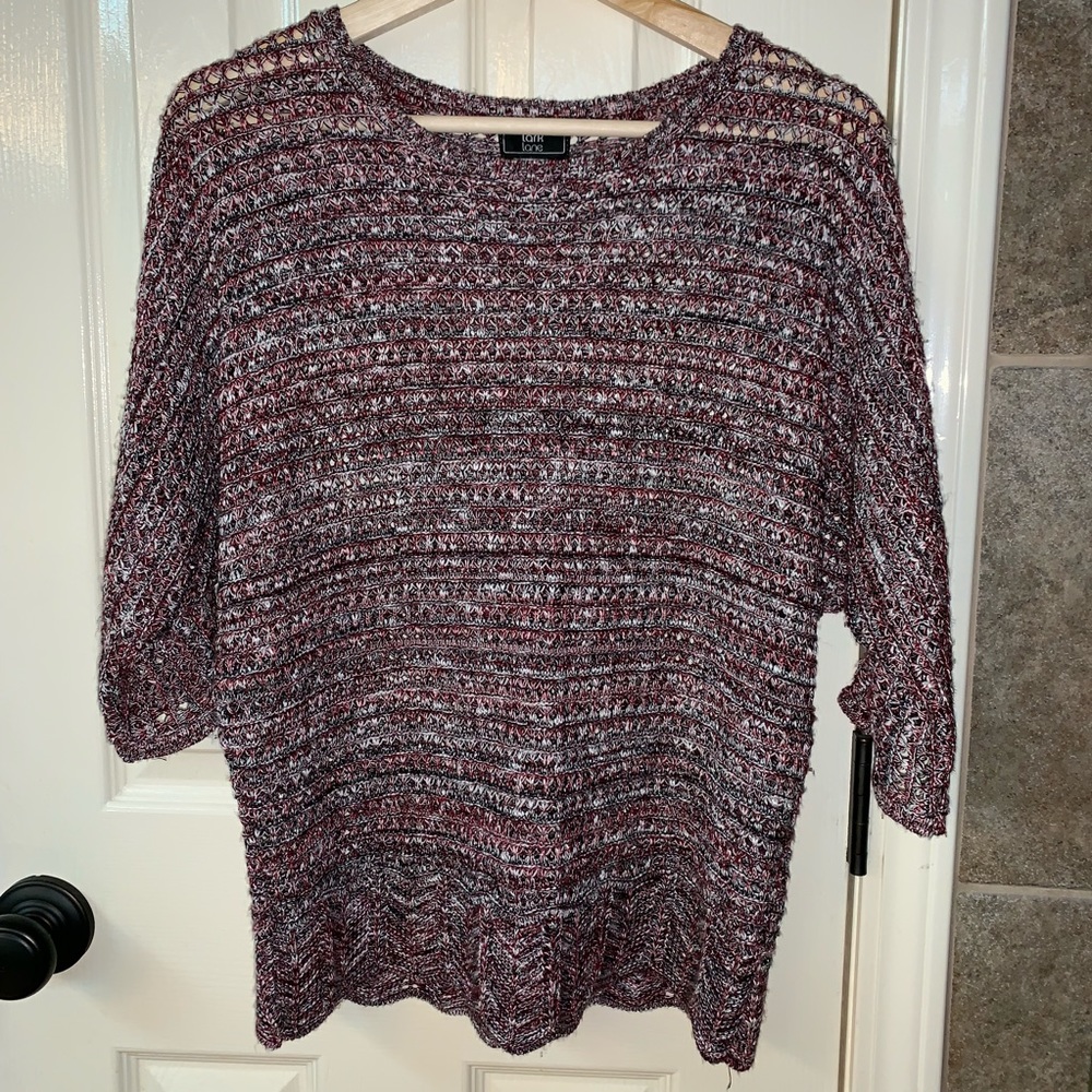 🔥 Relaxed metallic wide knit